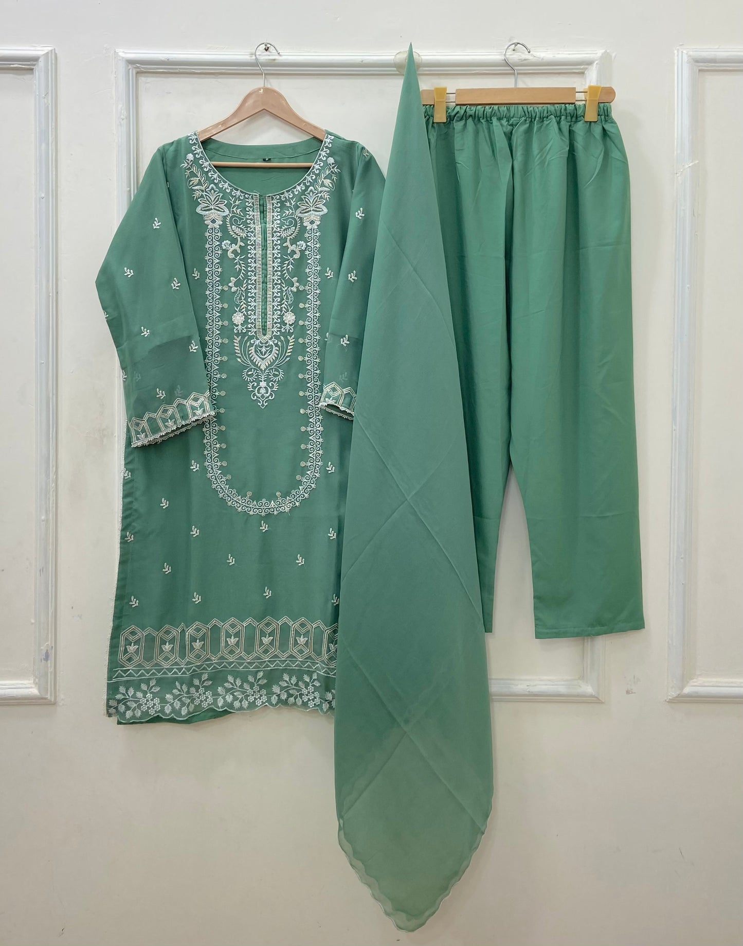 Long Embroidered | 3PC Cotton D-591