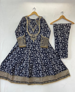 Anarkali Frock 2PC (Lawn) D-24