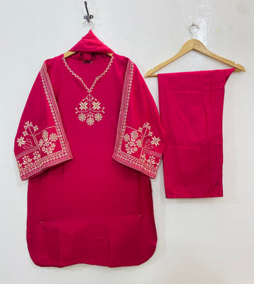 Perfect Pocketful 3PC (Khaddar) D-137