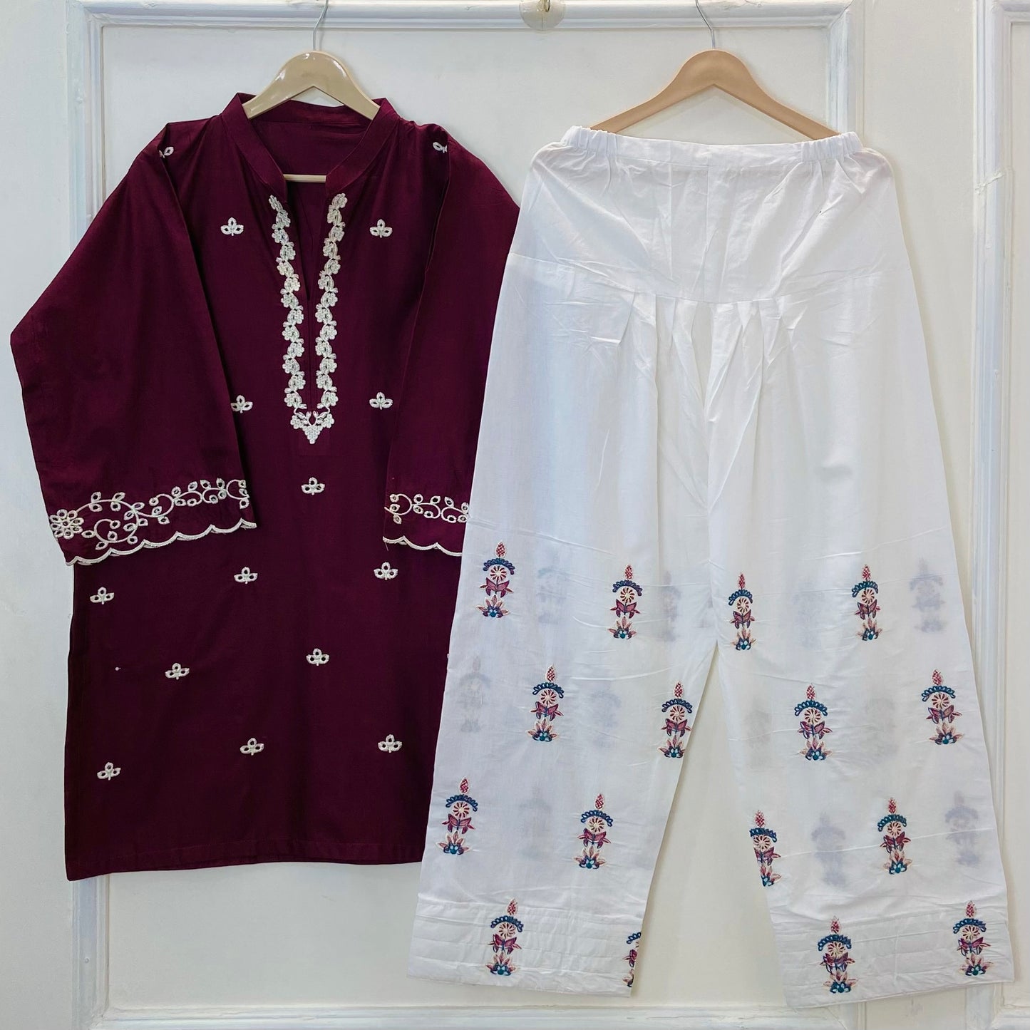 Cherry Berry Embroidered 2PC (Premium Cotton) D-336 DELIVERY TIME 10 to 12 days