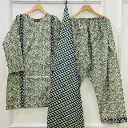 Binsaeed Farshi Shalwar | 3PC Lawn