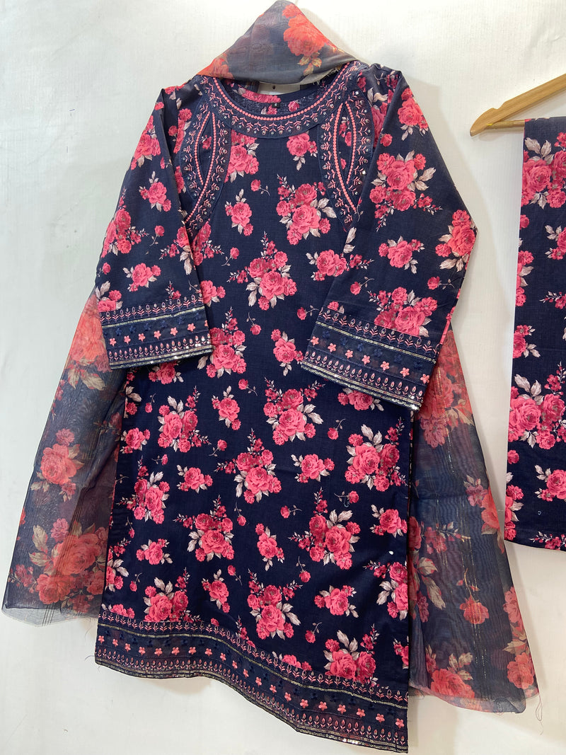 Embroidered 3PC "Best Selling" (Lawn) 14