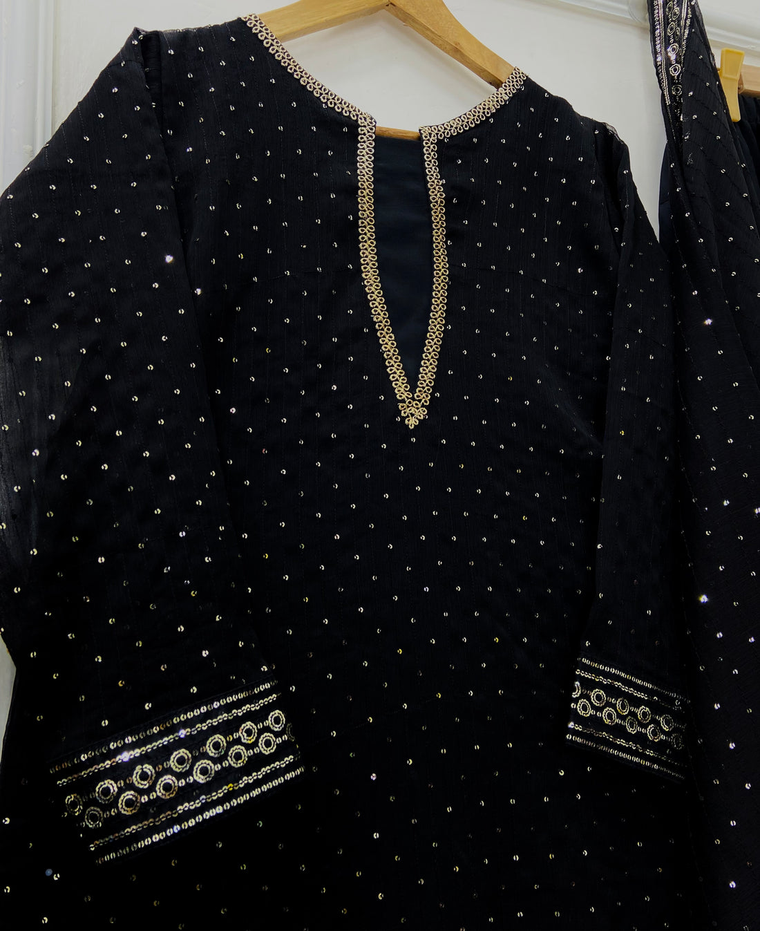 Anarkali Embroidered 3PC (Premium Chiffon) D-415