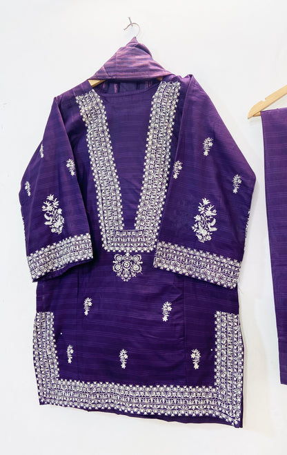 Embroidered Farshi 3PC (Cotton Lawn) D-69
