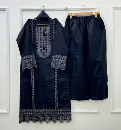 Eid Embroidered 3PC (Premium Cotton) D-488