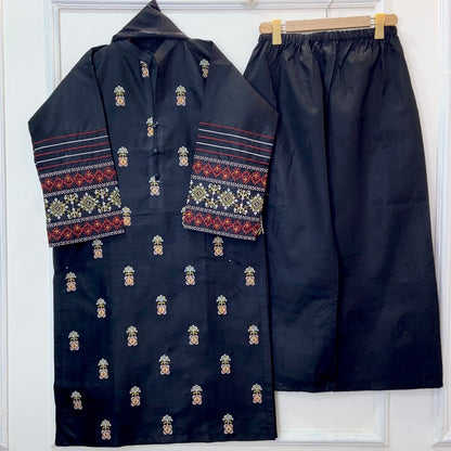 Perfect Pocket Embroidered 3PC (Premium Cotton) (Hot Seller) D-376