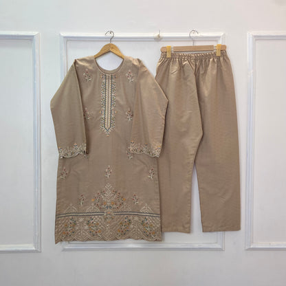 Sparkle Embroidered 2PC (Premium Cotton) D-362