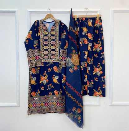 Chandni 3PC (Silk) D-211