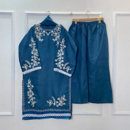 Jall Embroidered 3PC (Premium Cotton) Hit Code D-359