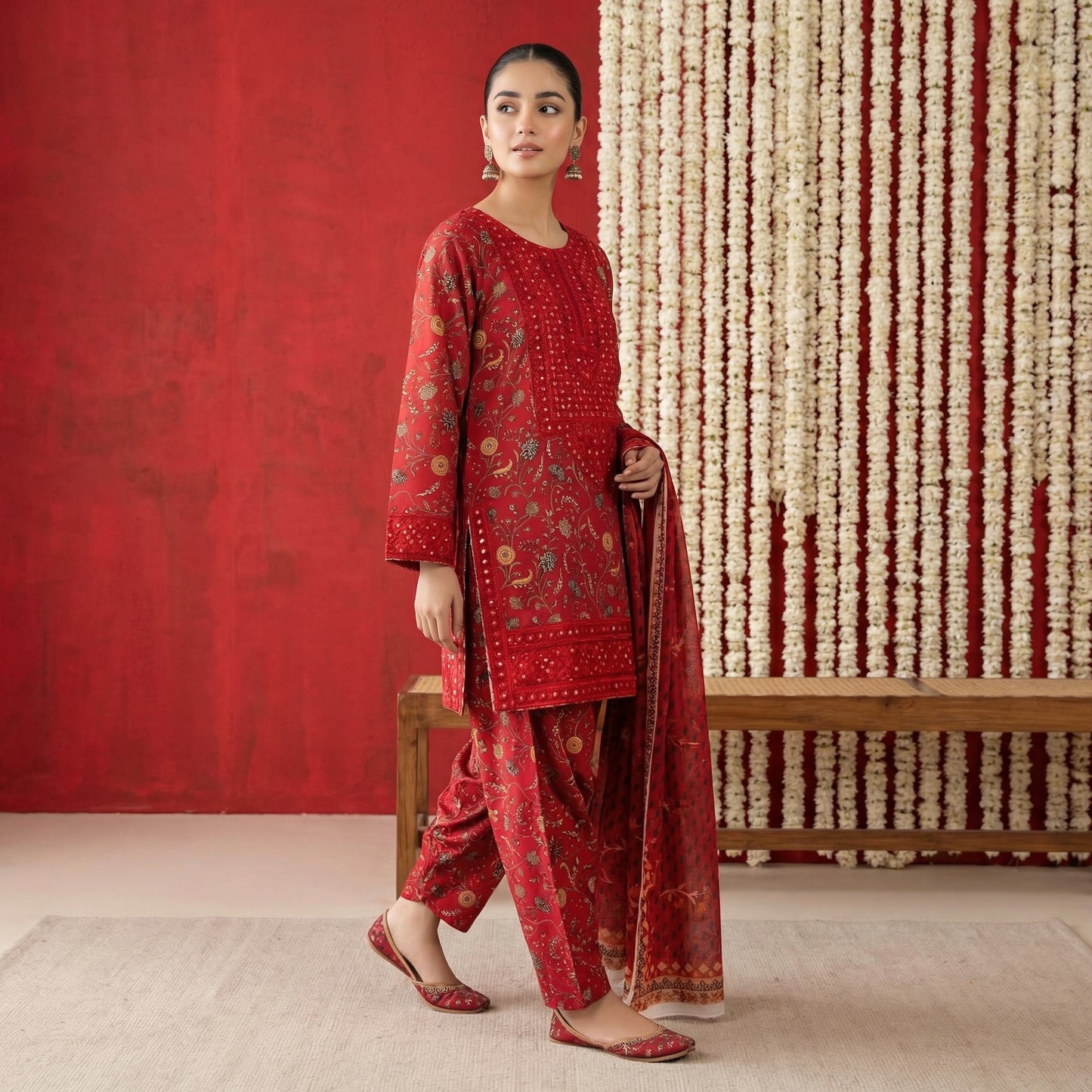 Gulaab | 3PC Bana Dora D-594