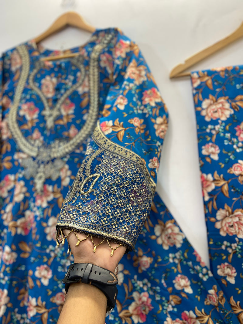 Anarkali Frock 2PC (Lawn) D-24