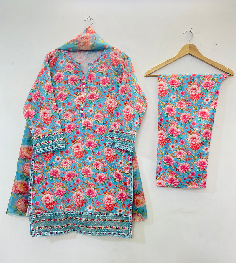 Sequins Chic 3PC (Lawn) D-28