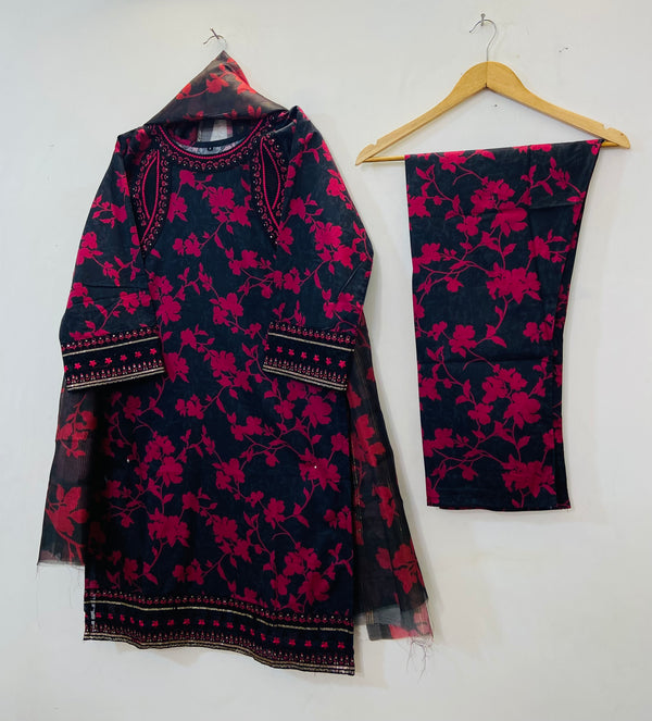 Embroidered Luxury Touch 3PC (Lawn Best Selling)  D-70