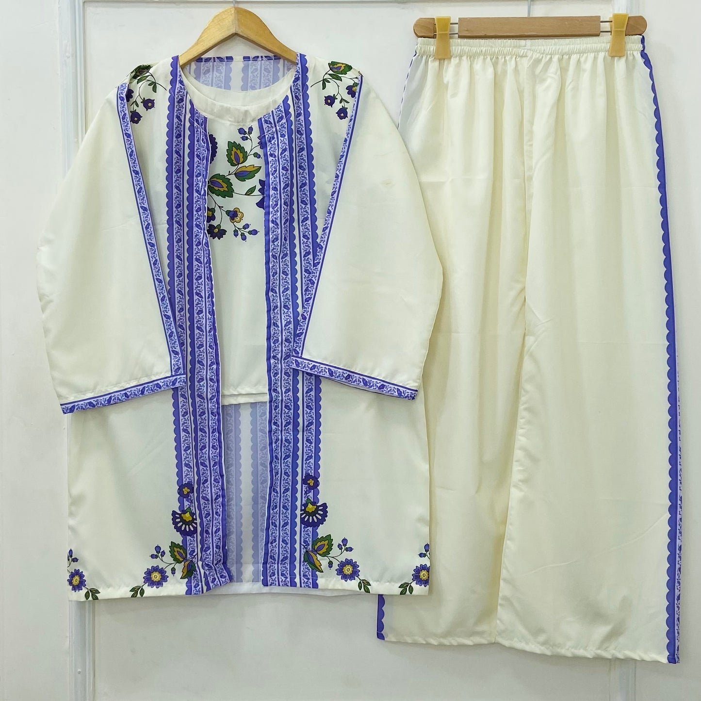 Gown & Tea Co-Ord Set (Swiss Silk) D-445