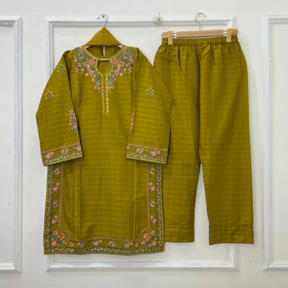 Embroidered Formal | 3PC Cotton D-571