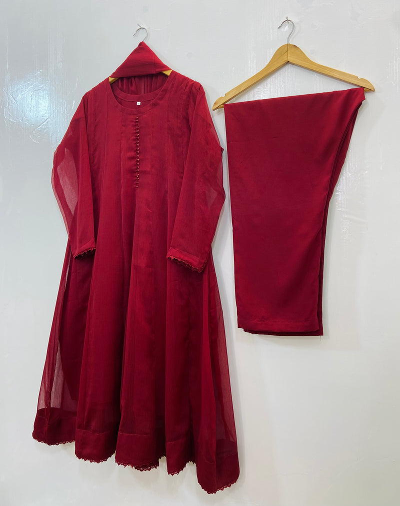 Chiffon Glamour Frock 3PC D-79