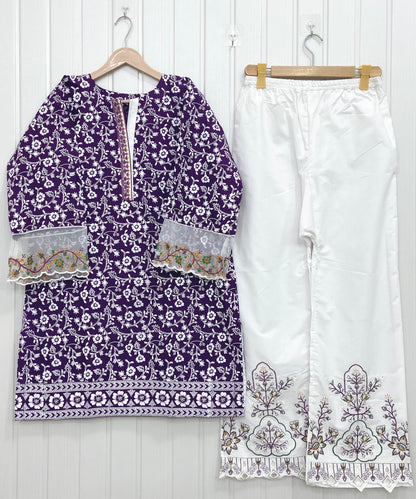 Article no: D-721 Cotton Lawn 2Piece