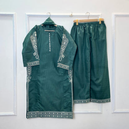 Pocketful Embroidered Beauty 3PC (Premium Cotton) Hit Code D-358