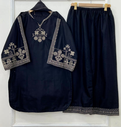 Cross-Stitched Beauty 3PC (Premium Cotton) D-446