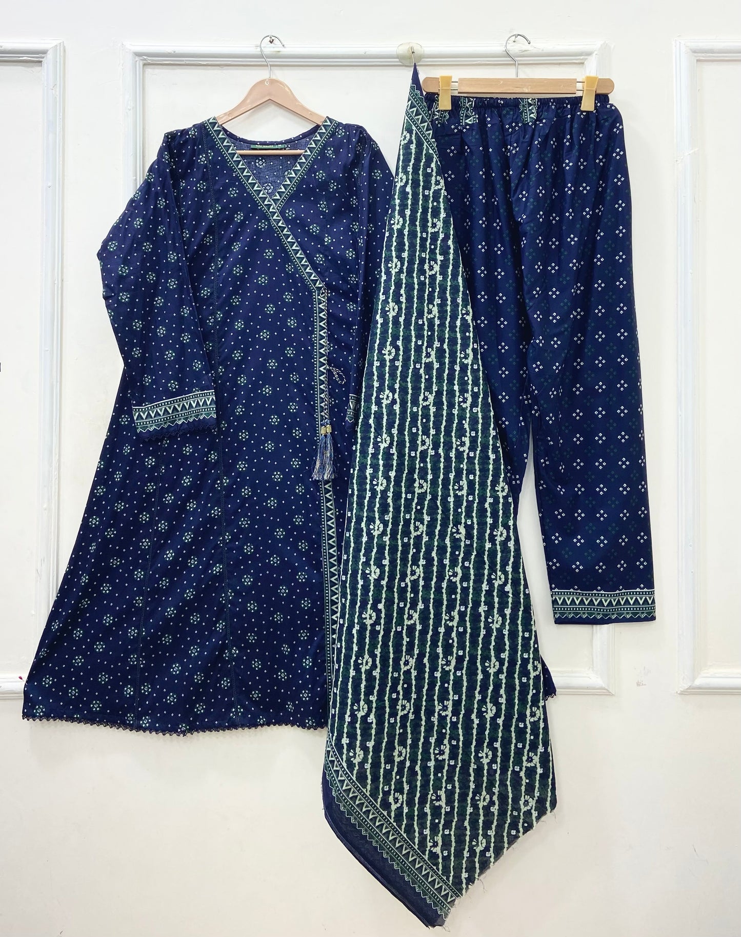 Angrakha Frocks | 3PC Binsaeed Lawn D-653