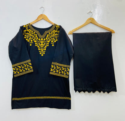 Pretty Embroidered Co-Ord Set (Cotton) D-97