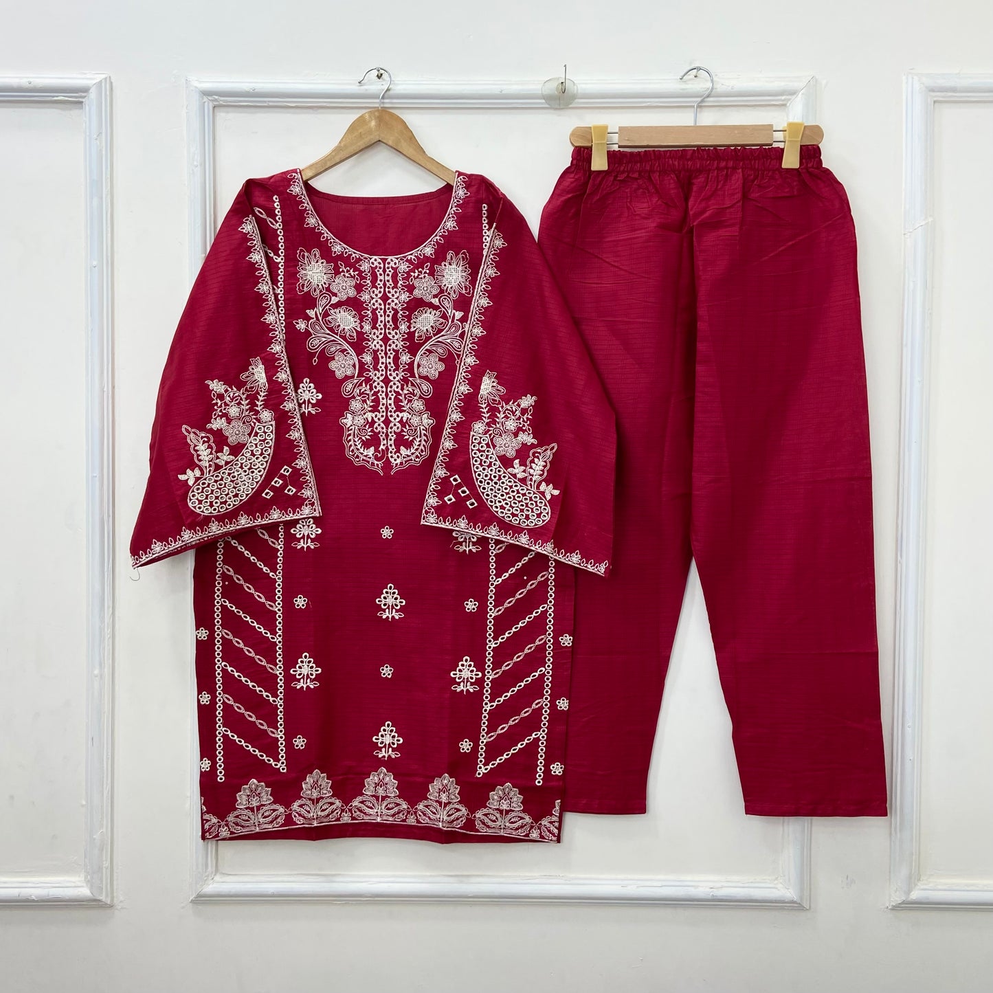 Dazzling Embroidered 2PC (Premium Cotton) D-419