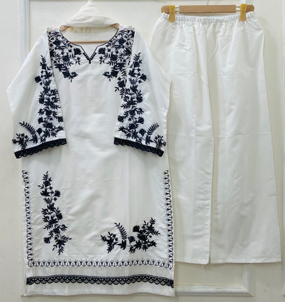 Jall Embroidered 3PC (Cotton) D-519