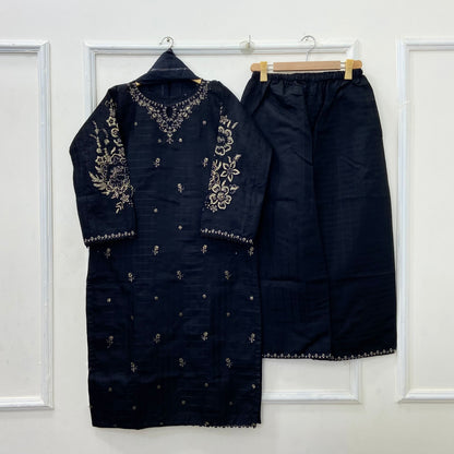 Eid Edit: Embroidered 3PC (Premium Cotton) D-440