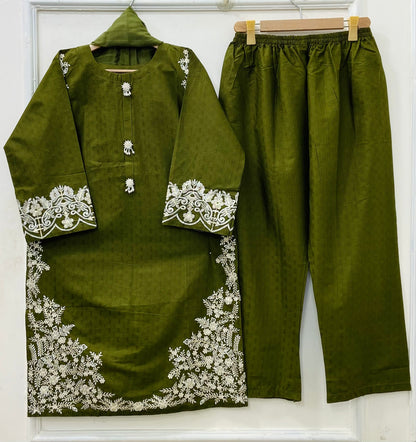 Festive Embroidered | 3PC Cotton D-574