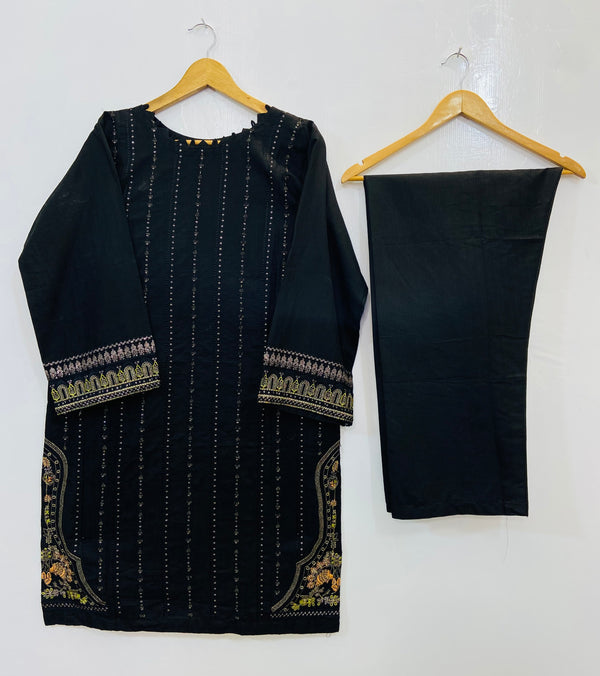 Elegant Embroidered 2PC (Self Cotton) D-94