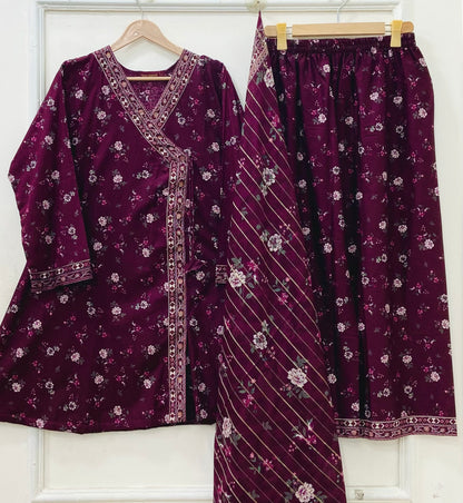 Short Frocks | 3PC Binsaeed Lawn D-670