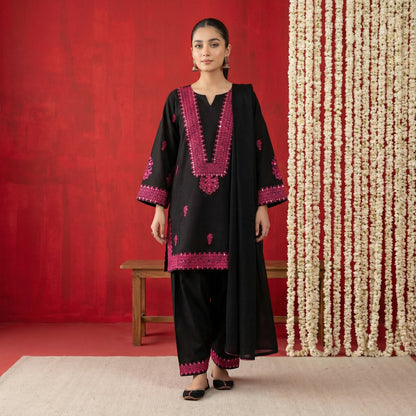 Foil Work Bliss Embroided D-454 Cotton Lawn