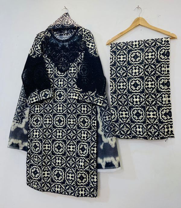 Sequins Embroidered 3PC (Premiums Lawn) D-62