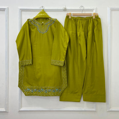 Traditional Eid Shalwar Kameez 3PC (Premium Cotton) 3PC D-477