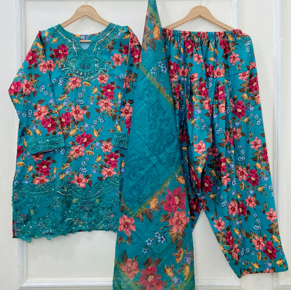 Eid Edit: 3PC (Bana Dora Silk) D-530