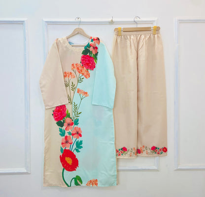Sandy Beach Co-Ord Set (Swiss Silk) D-239