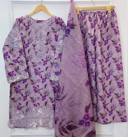 Sparkle Embroidered Beauty 3PC (Bana Dora) D-349