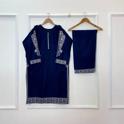 Pocketful Embroidered 2PC (Khaddar) D-306