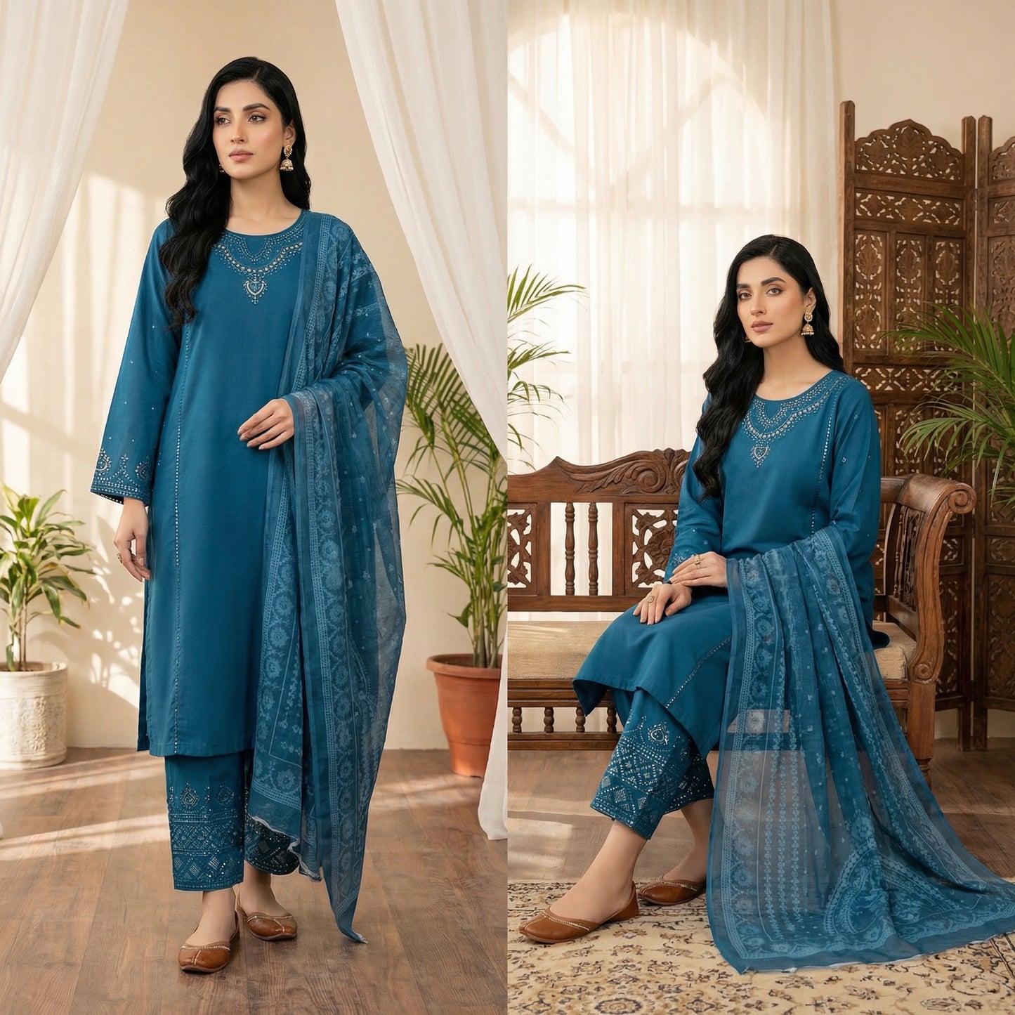 Guluna Formals | 3PC Lawn Cotton D-572