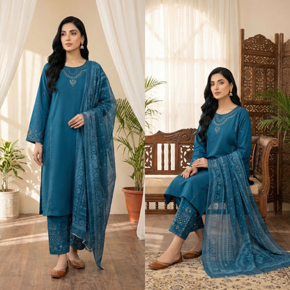 Guluna Formals | 3PC Lawn Cotton D-572