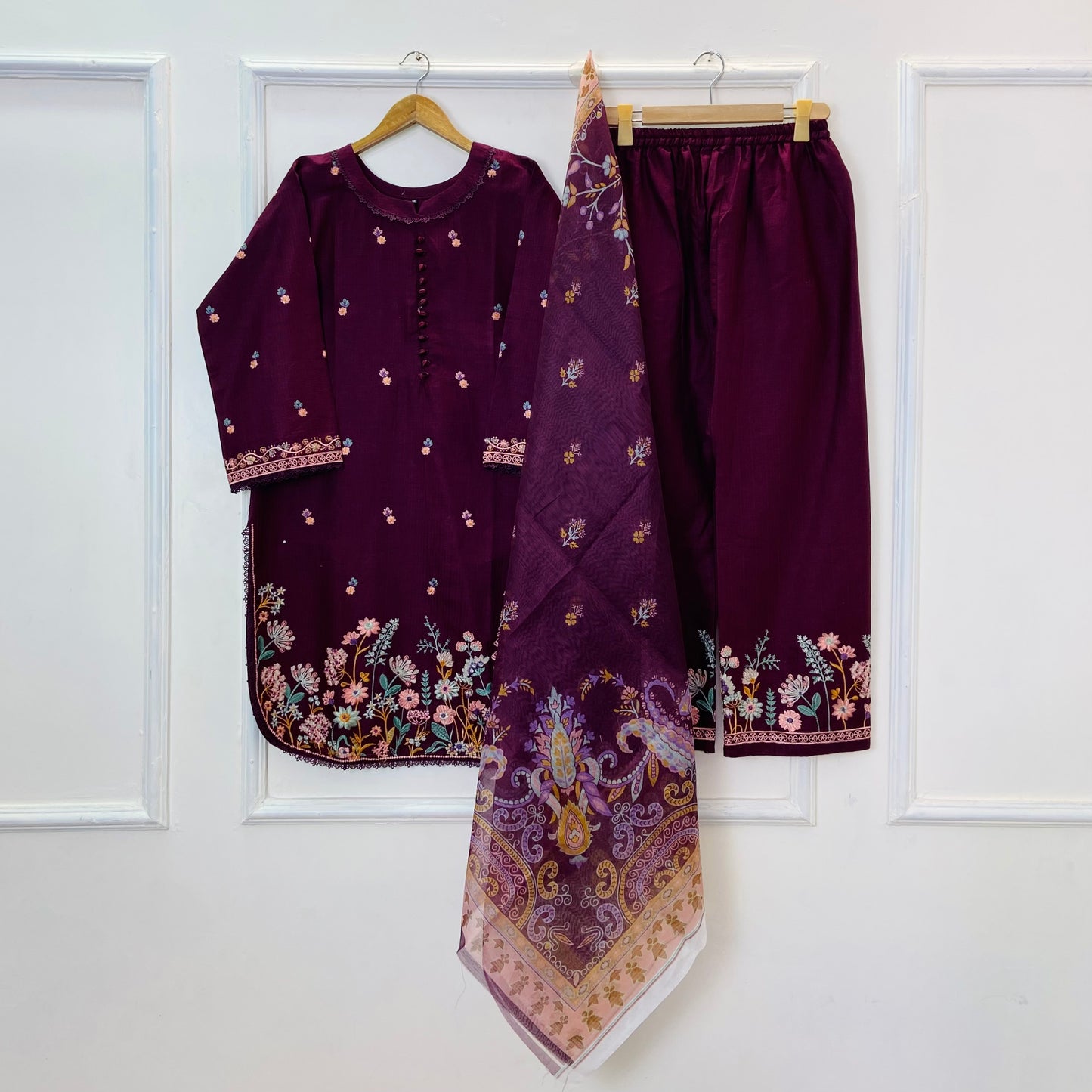 Embroidered Eid Edit: 3PC (Doria Cotton) D-350