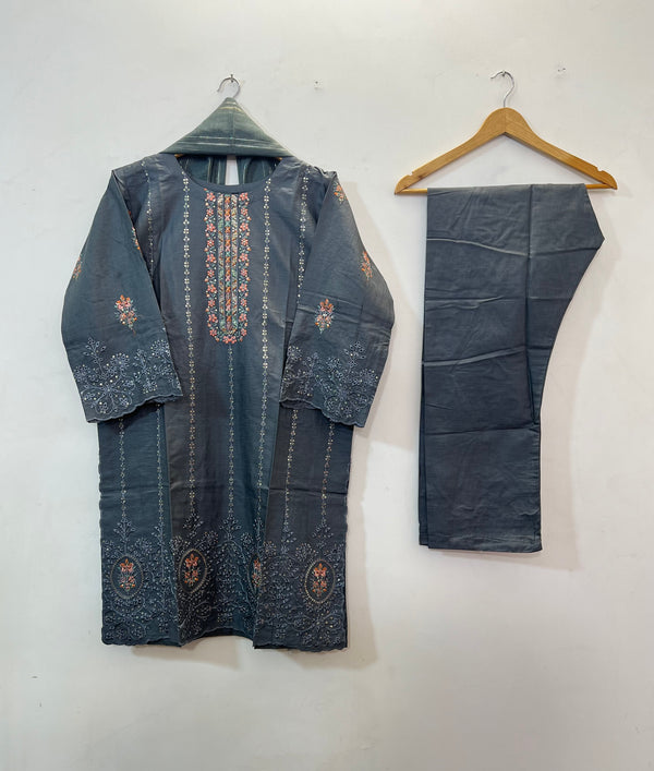 Chicken Kari 3PC (Cotton Lawn) 05-Grey