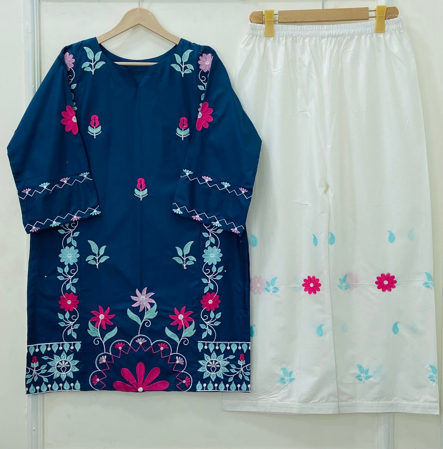 Combo Embroidered Pair 2PC (Premium Cotton) D-409