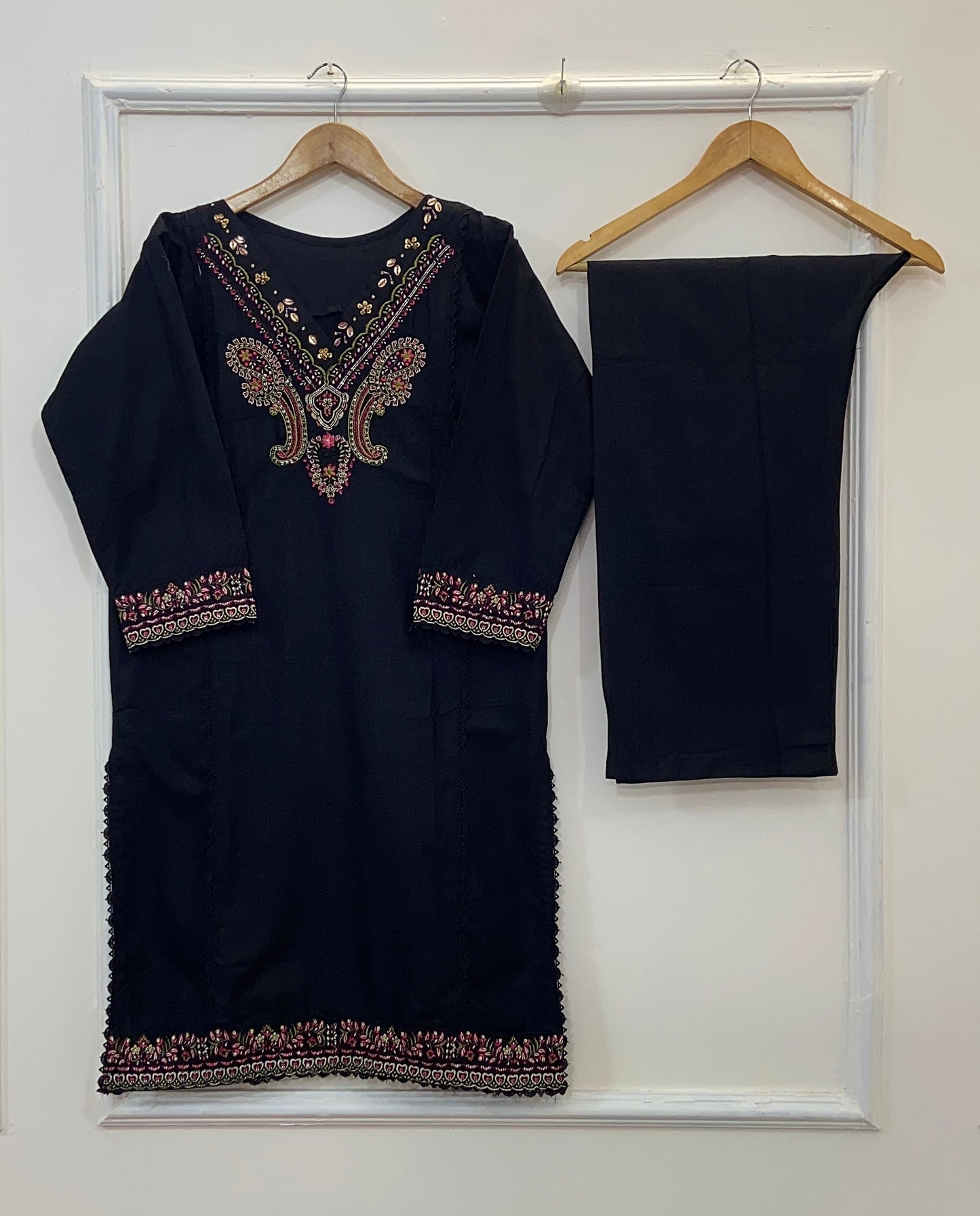 Embellished Beauty 2PC (Hand-crafted) (Khaddar) D-166