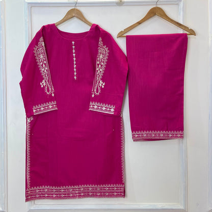 Pocketful Embroidered 2PC (Khaddar) D-306