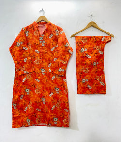 Printed Long Length 2-piece (Lawn) D- 42