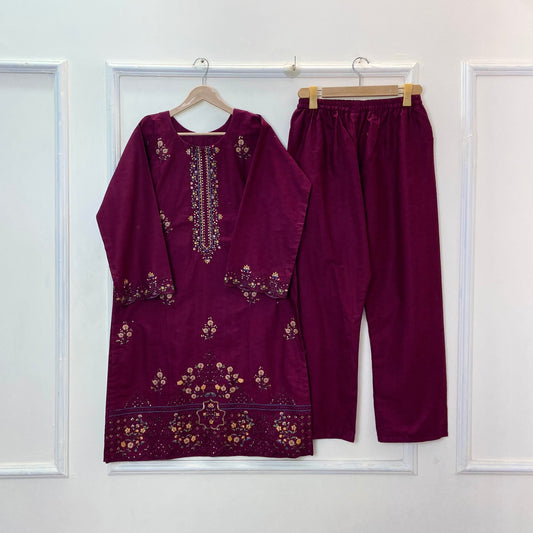 Sparkle Embroidered 2PC (Premium Cotton) D-362