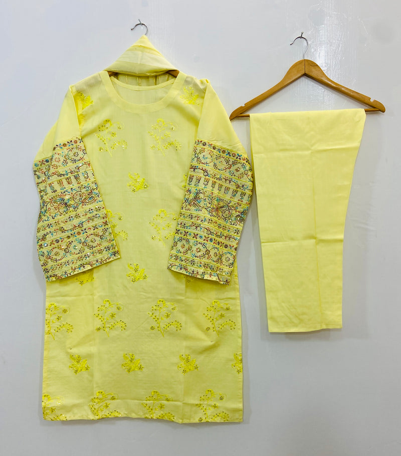 Sequins Embroidered Chic (Khaadi Cotton) D-93