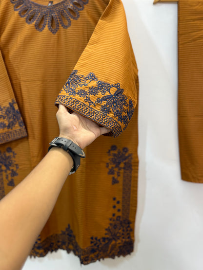Cotton Cutwork 2PC 09-Rust