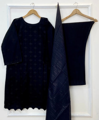 Regular Embroidered 3PC (Khaddar) D-217